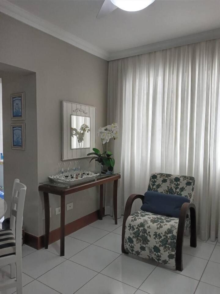 Apartamento completo na calçada da praia Apartment Guaruja Bagian luar foto